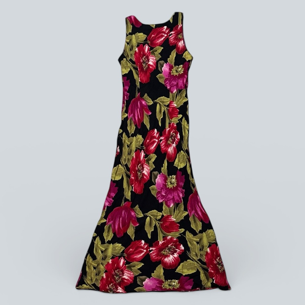Positive Attitude Floral Sleeveless Maxi Dress - Picture 3 of 5